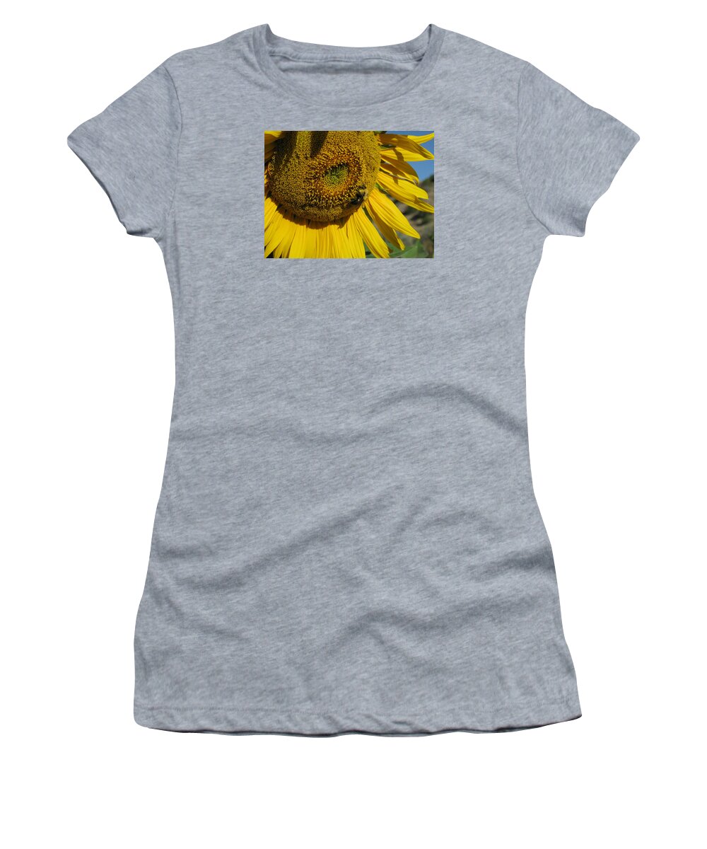  Women's T-Shirt featuring the photograph Happy Bumble Bee by Ron Monsour