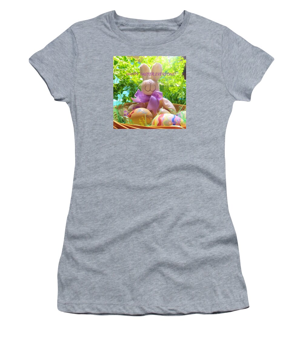 Bunny Women's T-Shirt featuring the photograph Happy Easter Everyone by Denise F Fulmer