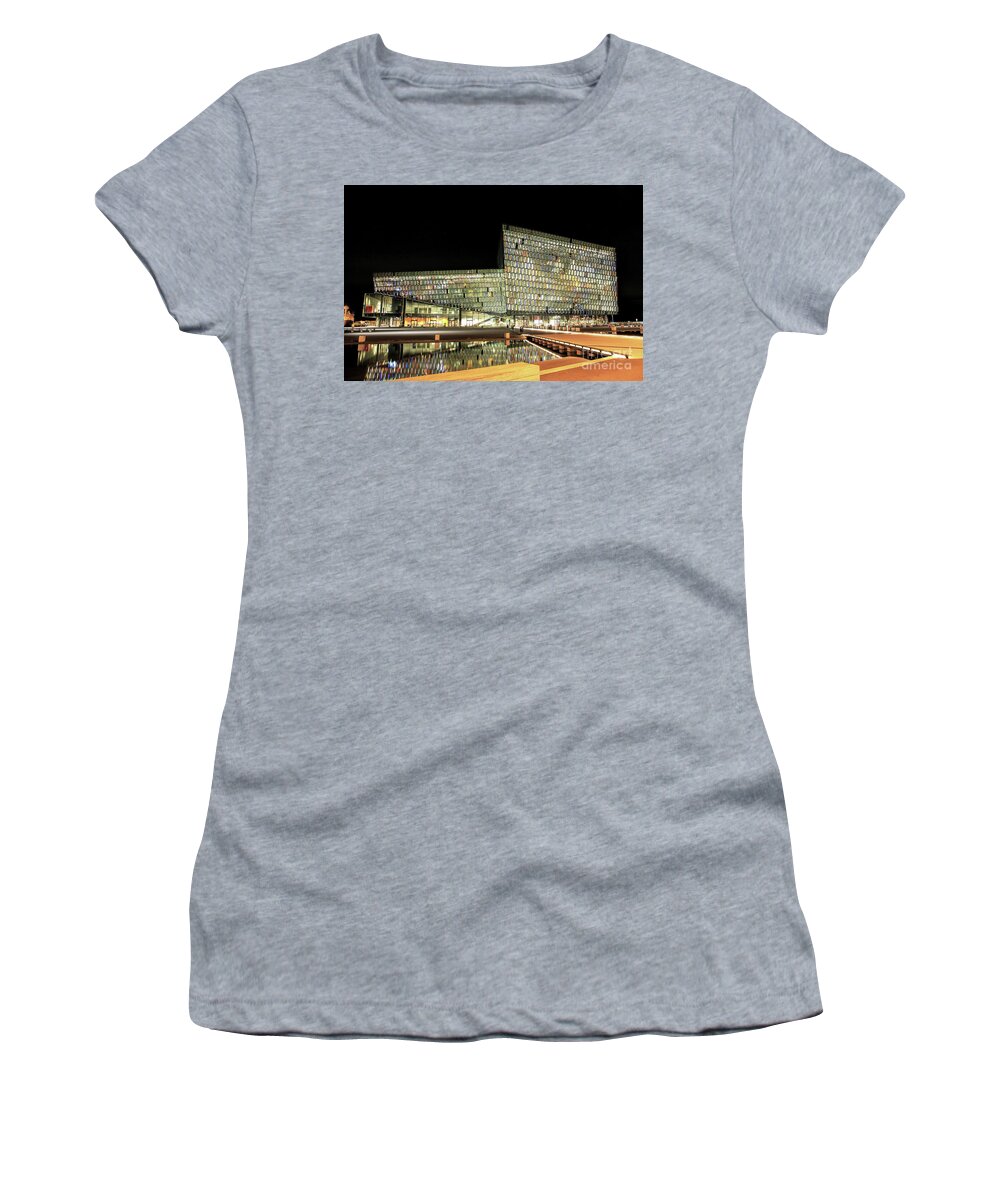 Harpa Women's T-Shirt featuring the photograph Harpa, Reykjavik by Jasna Buncic