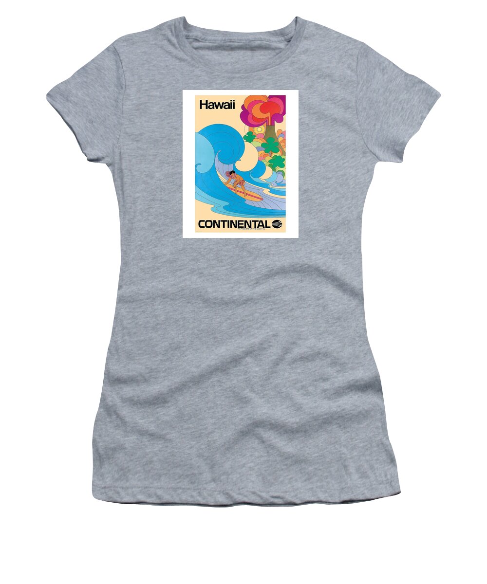 Hawaii Surfer Vintage Hawaiian Poster Women's T-Shirt for Sale by Retro Graphics