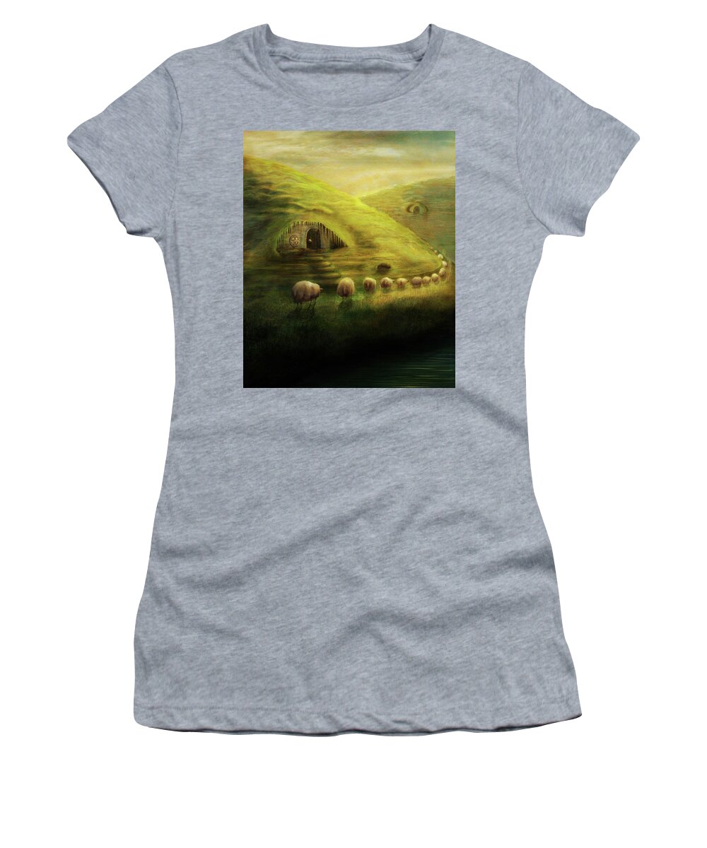 Surreal Women's T-Shirt featuring the digital art Heading Home by Catherine Swenson