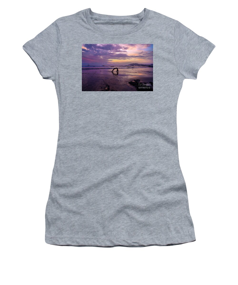 Yoga Women's T-Shirt featuring the photograph Heart in the sea. Costa Rica by Ksenia VanderHoff