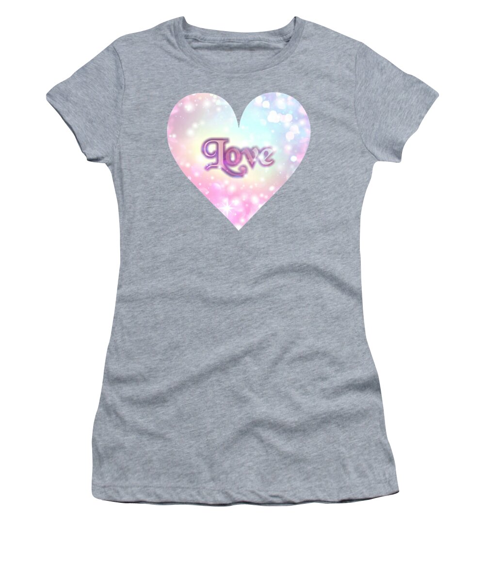 Heart Women's T-Shirt featuring the digital art Heart Of Love by Rachel Hannah