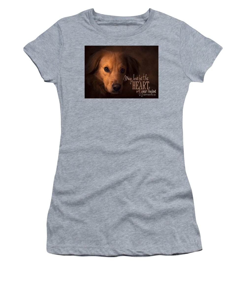 Home Women's T-Shirt featuring the digital art Heart of your Home by Kathy Tarochione