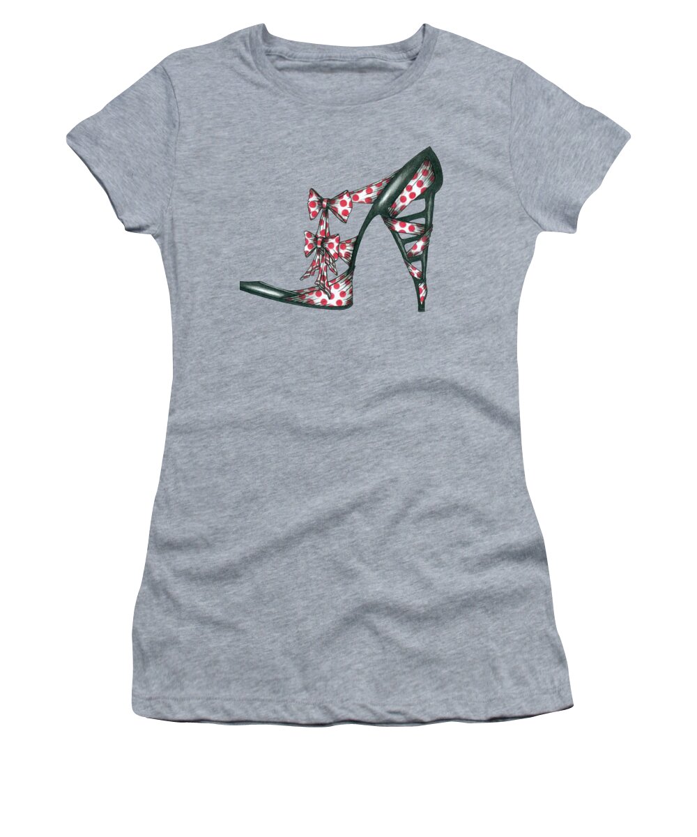 Shoes Women's T-Shirt featuring the painting Her Shoe #1 by Herb Strobino