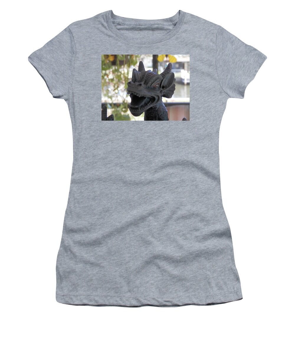 #dragon Up And At It For #breakfast Women's T-Shirt featuring the photograph Heyyyyy by Belinda Lee