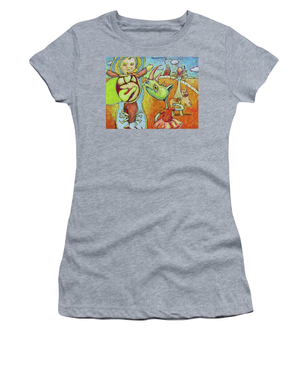 Legs Women's T-Shirt featuring the painting Embracing Diversity by Ronald Walker