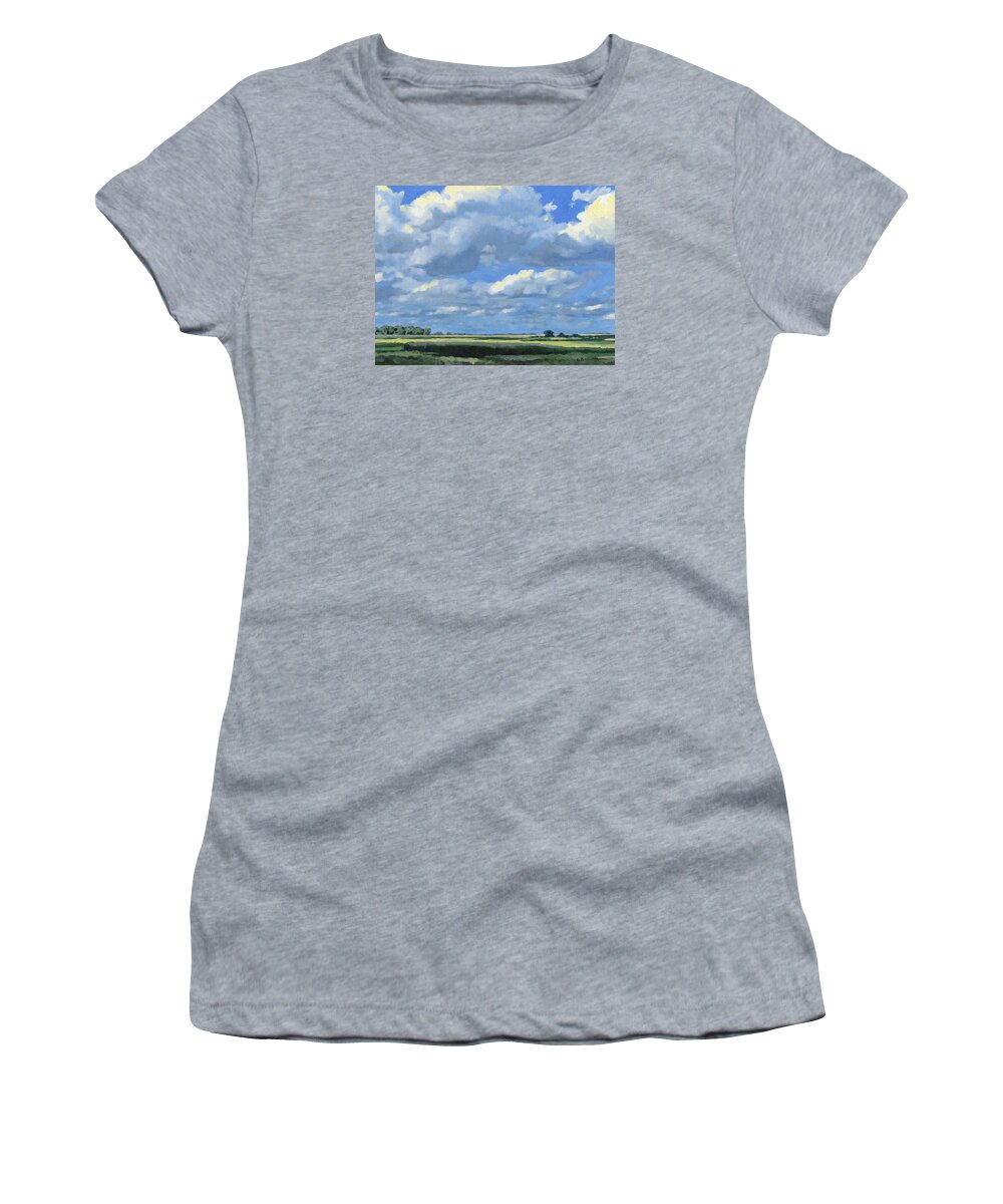 Landscape Women's T-Shirt featuring the painting High Summer by Bruce Morrison