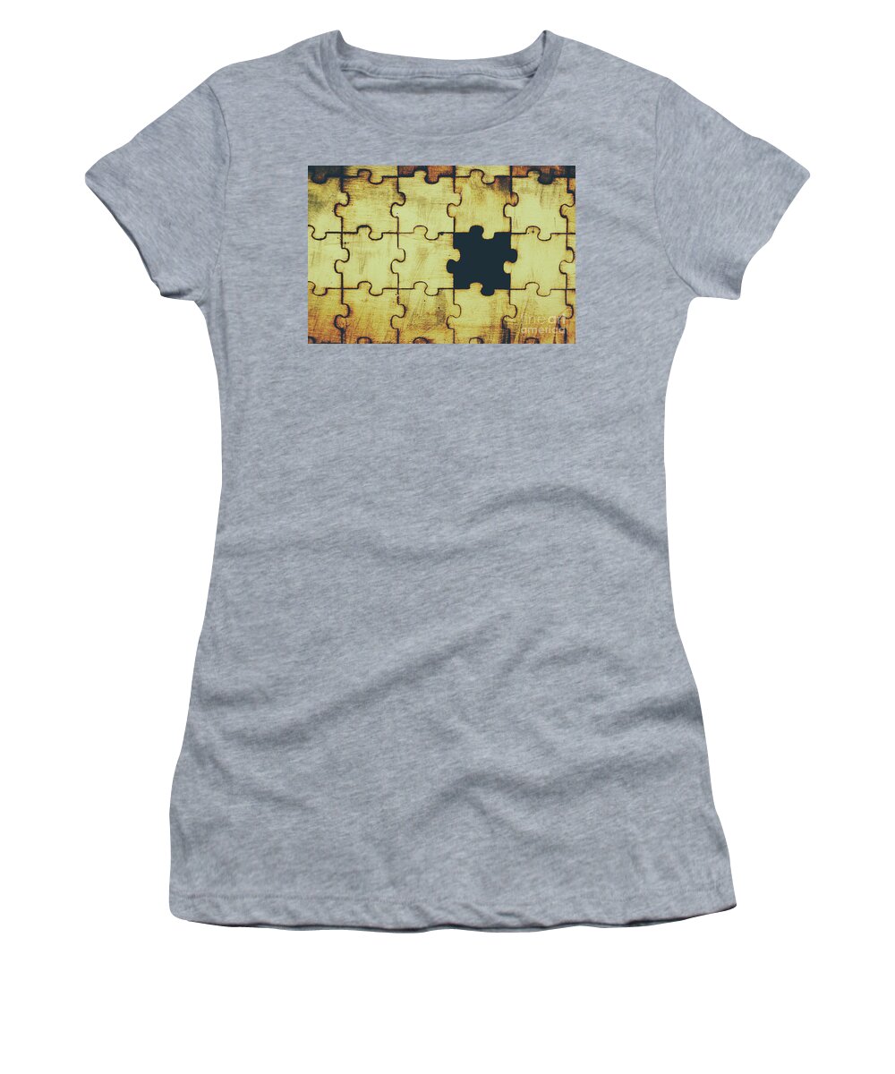 Jigsaw Puzzle Women's T-Shirt featuring the photograph Hole in objectivity by Jorgo Photography
