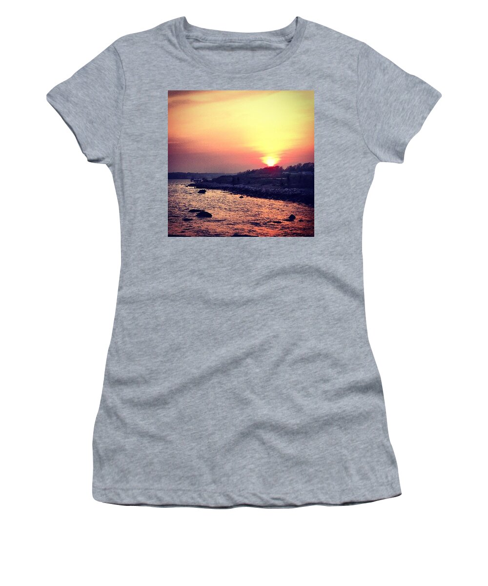 Southcoast Women's T-Shirt featuring the photograph A Days End by Kate Arsenault 