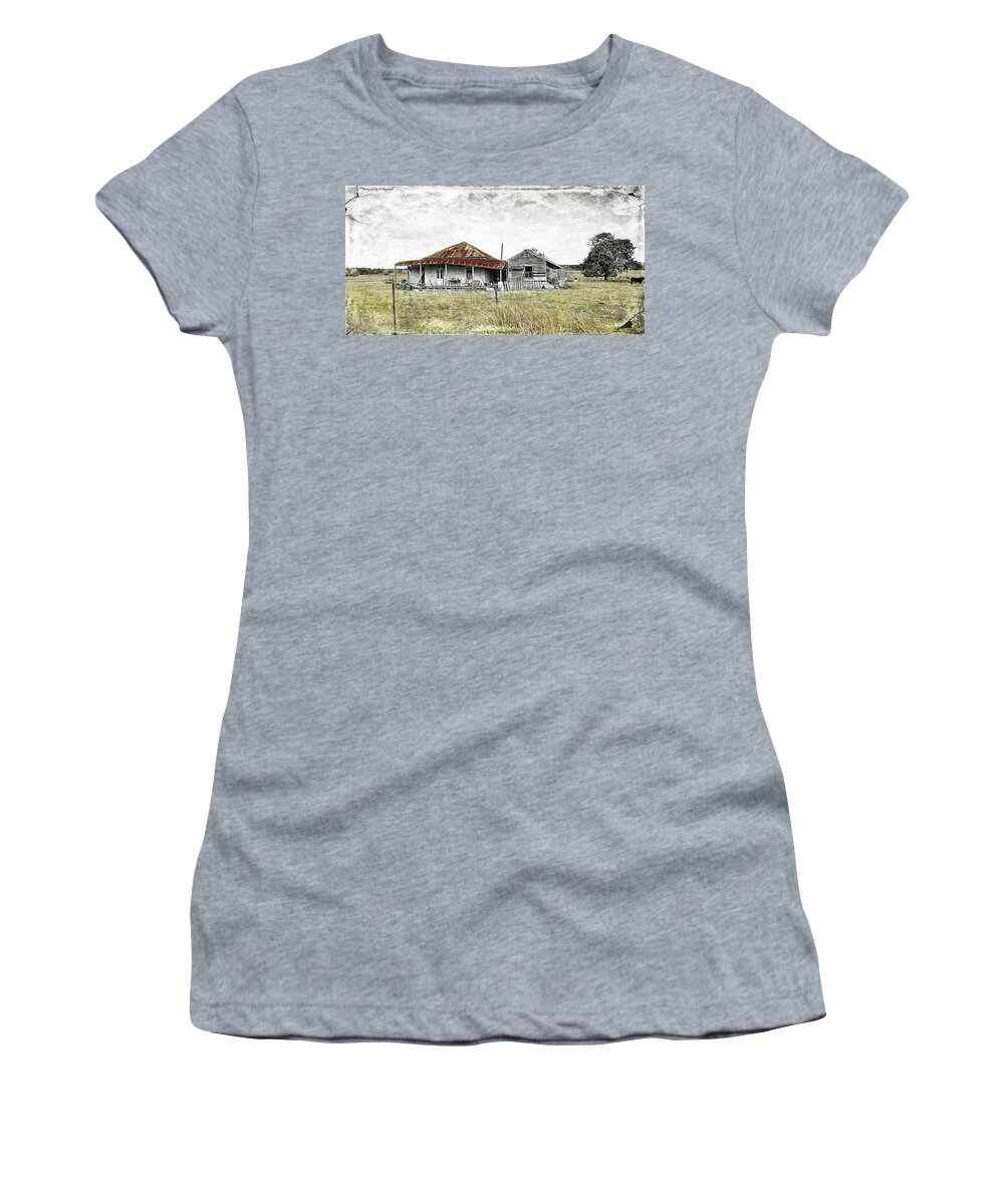 Farmland Photography Women's T-Shirt featuring the digital art Home sweet home 001 by Kevin Chippindall