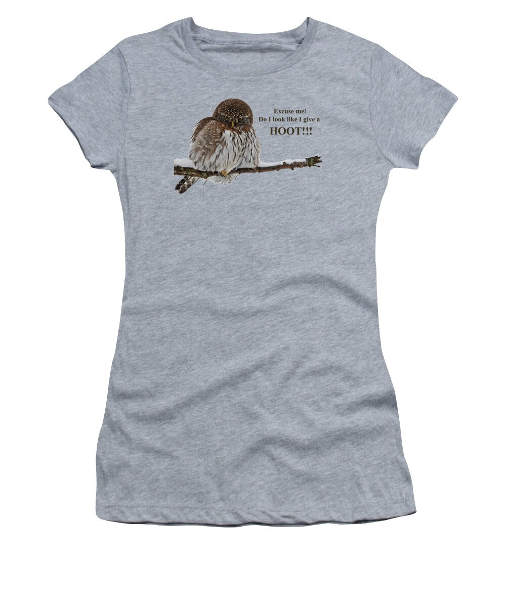 Hoot Women's T-Shirt featuring the photograph Hoot Owl by Whispering Peaks Photography