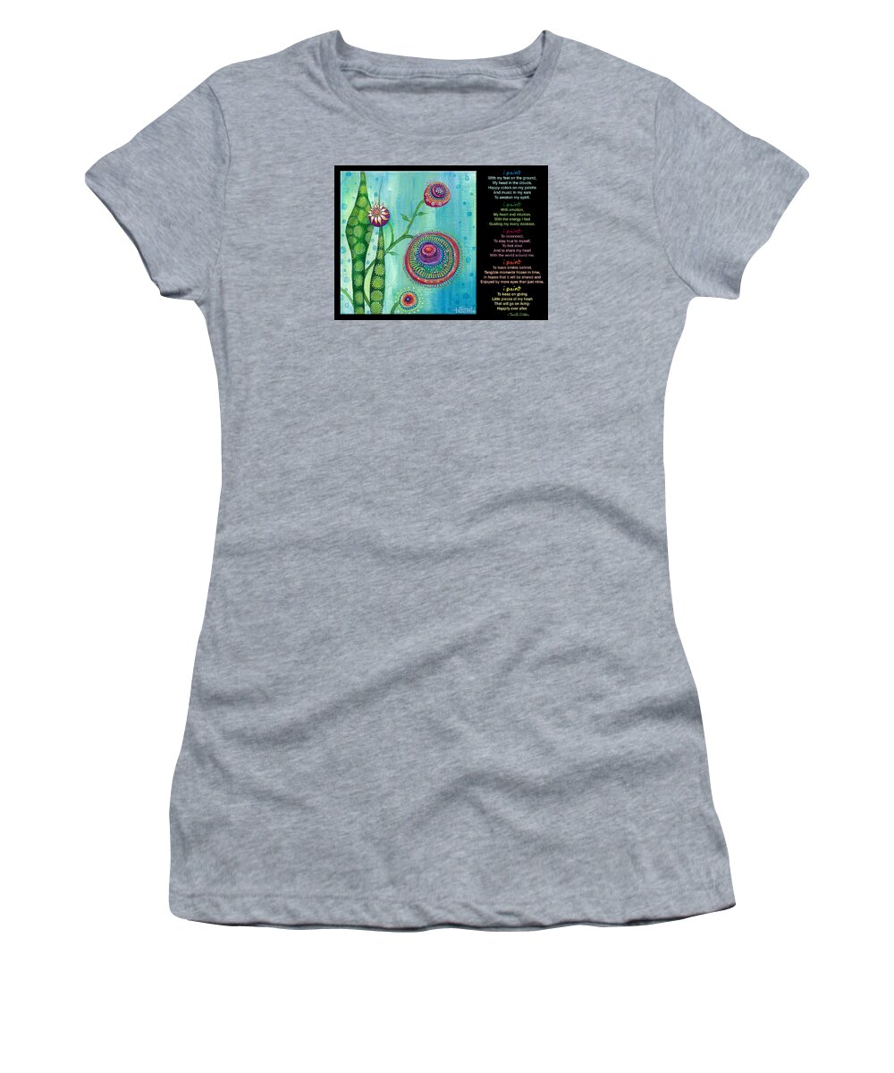 Hope Women's T-Shirt featuring the painting Hope with Poem by Tanielle Childers