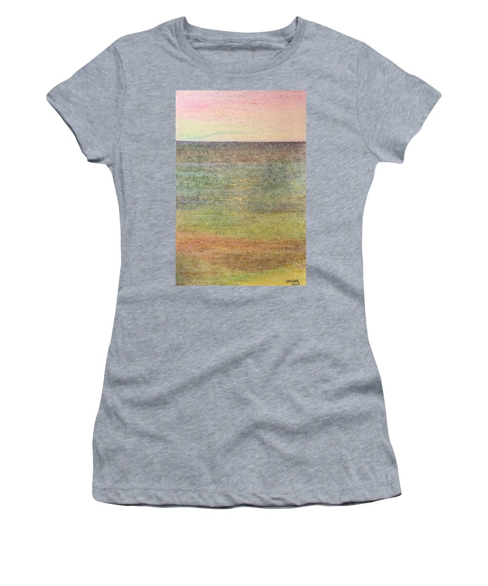 Original Women's T-Shirt featuring the mixed media Horizon by Norma Duch