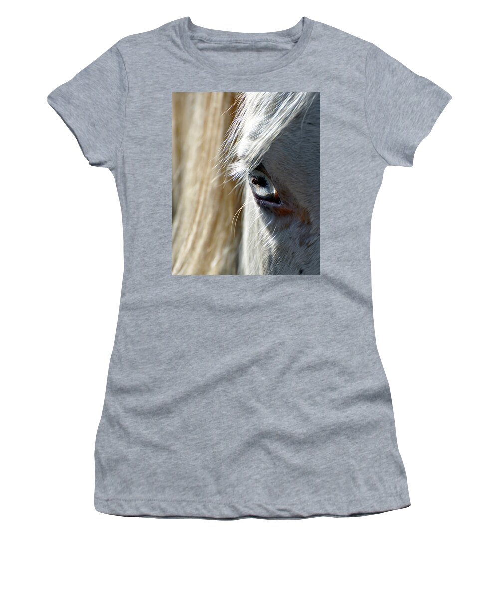Horse Women's T-Shirt featuring the photograph Horse Eye by Savannah Gibbs