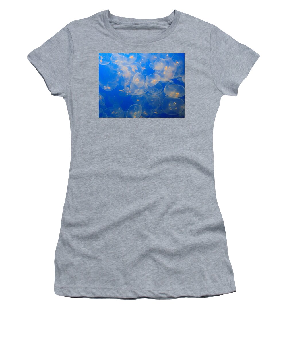 Jellyfish Women's T-Shirt featuring the photograph How Many Are There? by Chanler Simmons