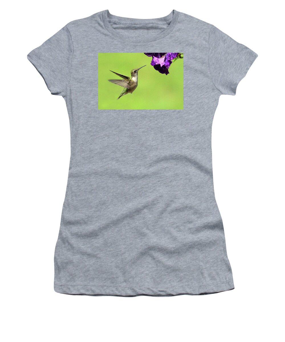 Bird Women's T-Shirt featuring the photograph Hummingbird by Lou Ford