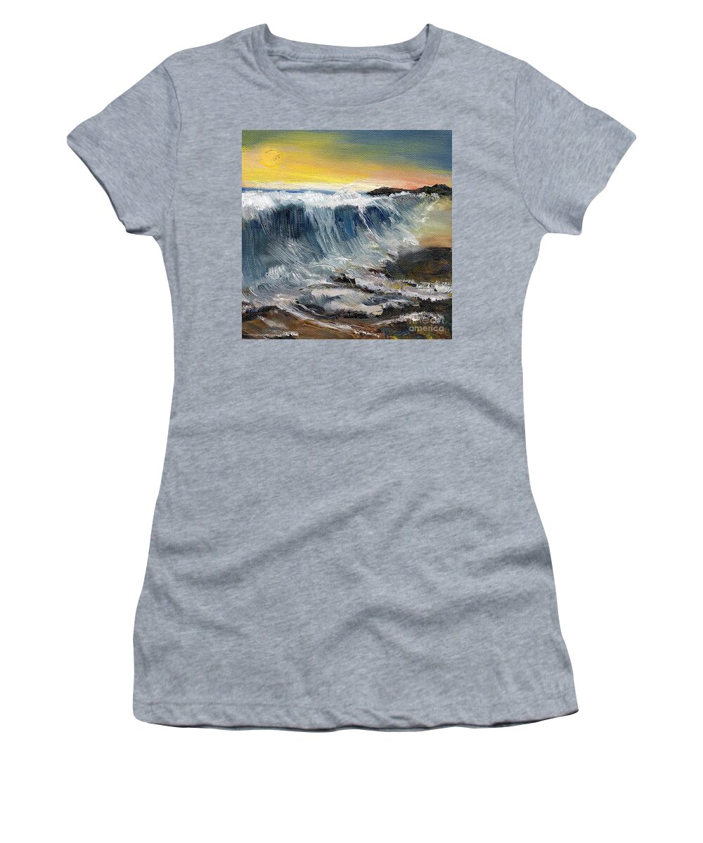 Catalina Women's T-Shirt featuring the painting Hunter's Moon by Randy Sprout