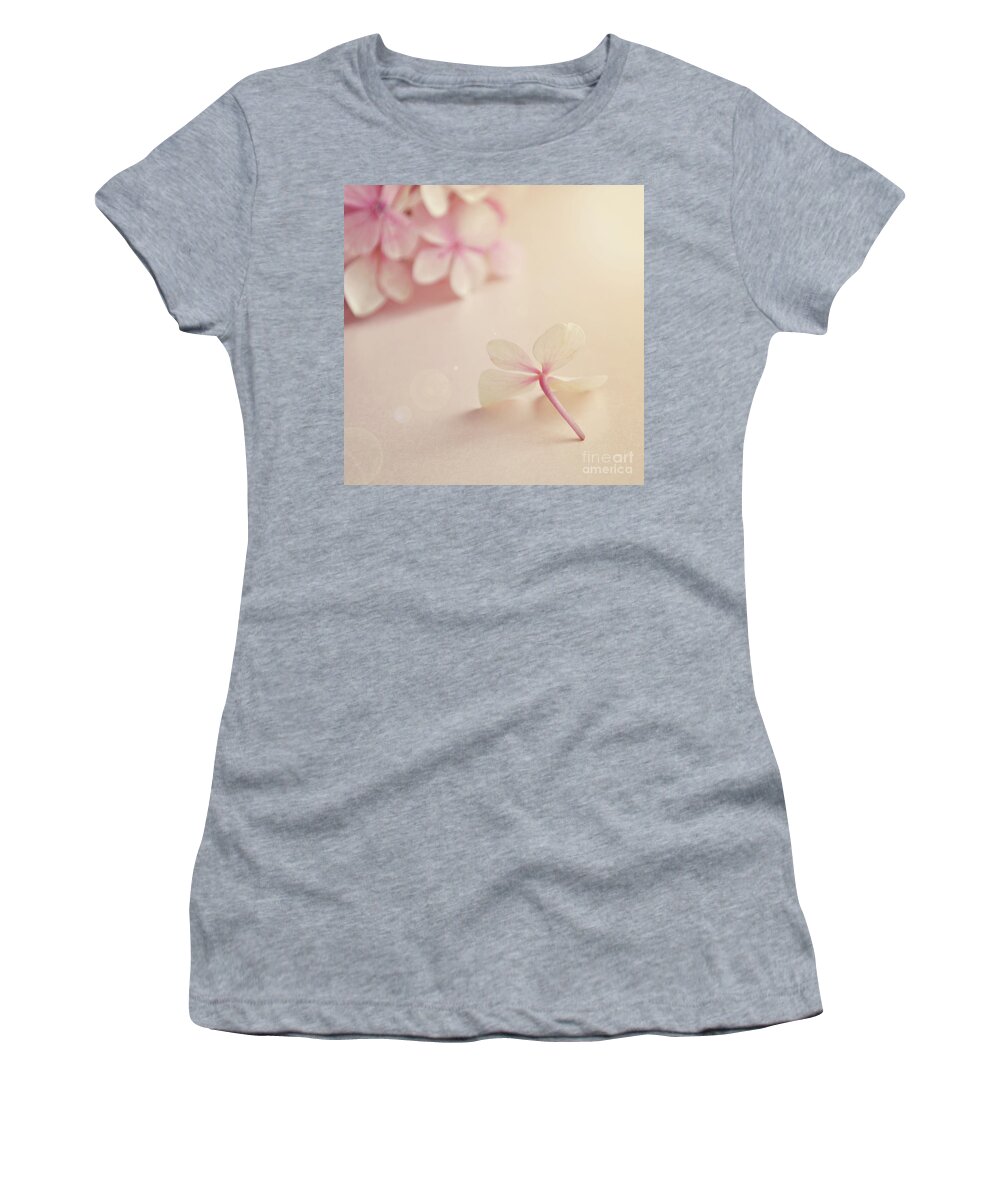 Pink Women's T-Shirt featuring the photograph Hydrangea Flower by Lyn Randle