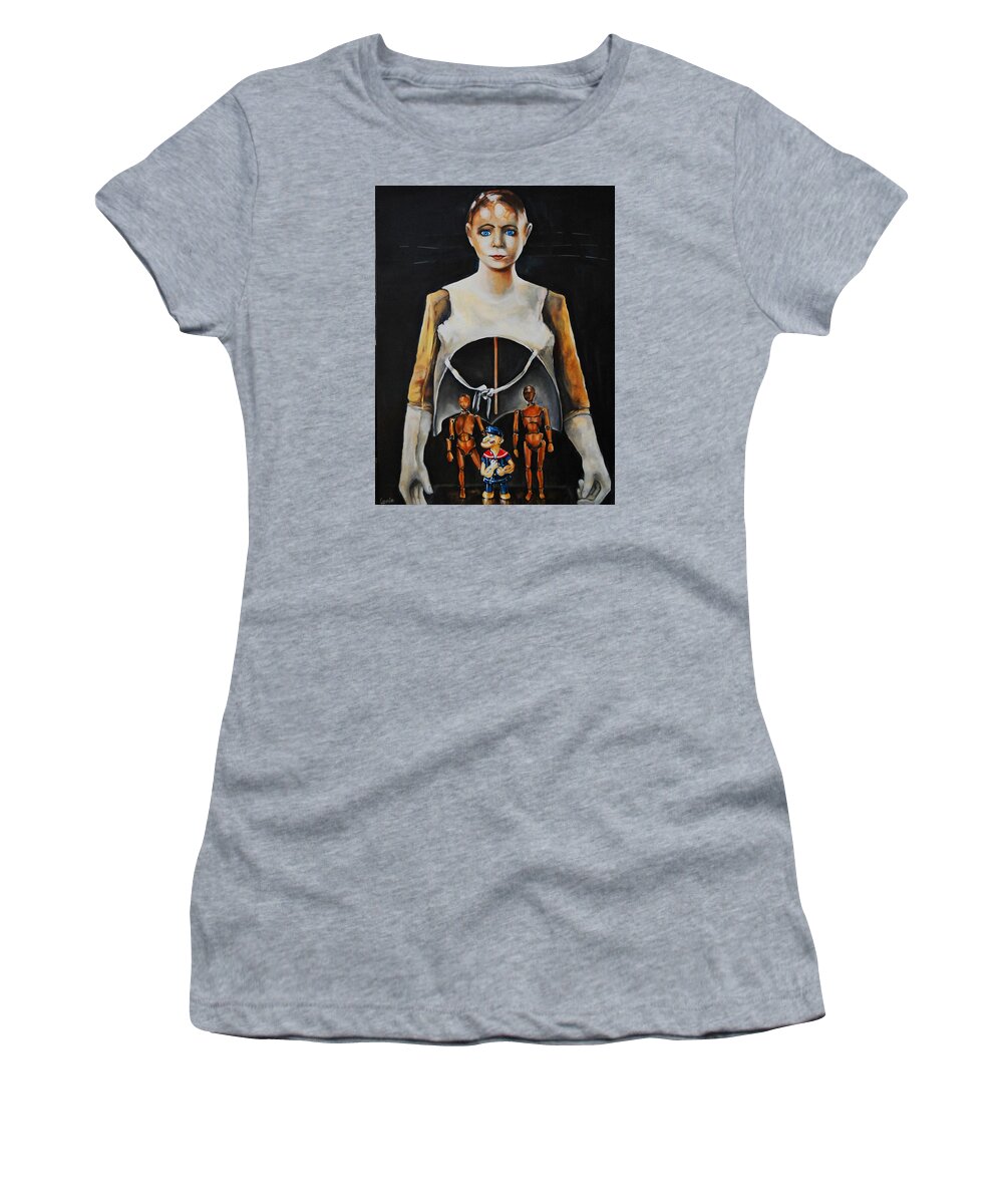 Mannequin Women's T-Shirt featuring the painting I Am What I Am by Jean Cormier