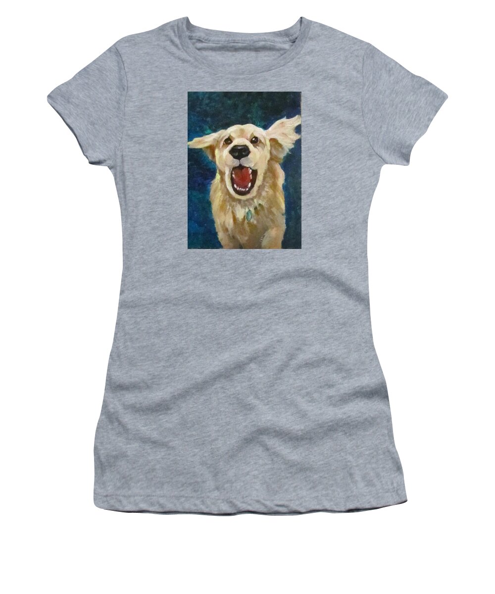Dog Women's T-Shirt featuring the painting I got dis' by Barbara O'Toole