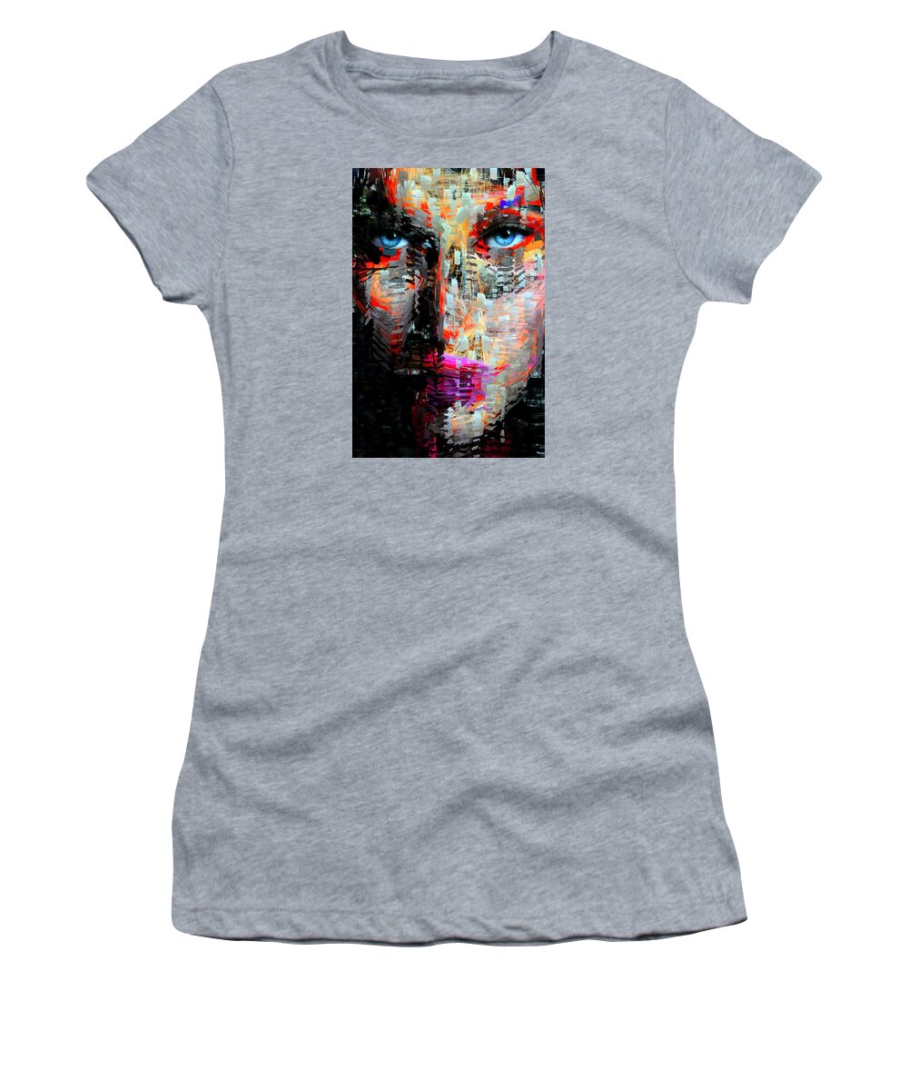 Art Women's T-Shirt featuring the digital art I Got My Eyes On You by Rafael Salazar