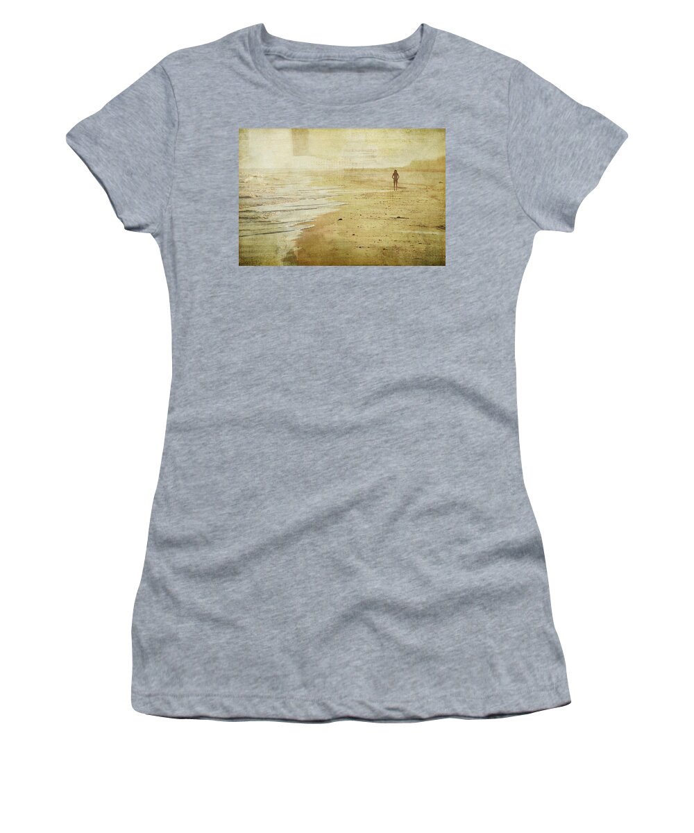 Seascape Women's T-Shirt featuring the photograph I Stand Alone by Jan Amiss Photography