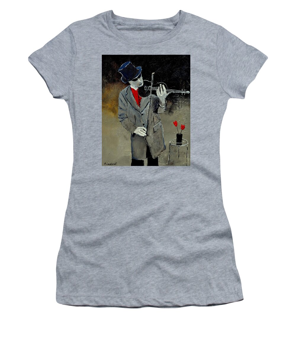 Music Women's T-Shirt featuring the painting I ve two loves by Pol Ledent