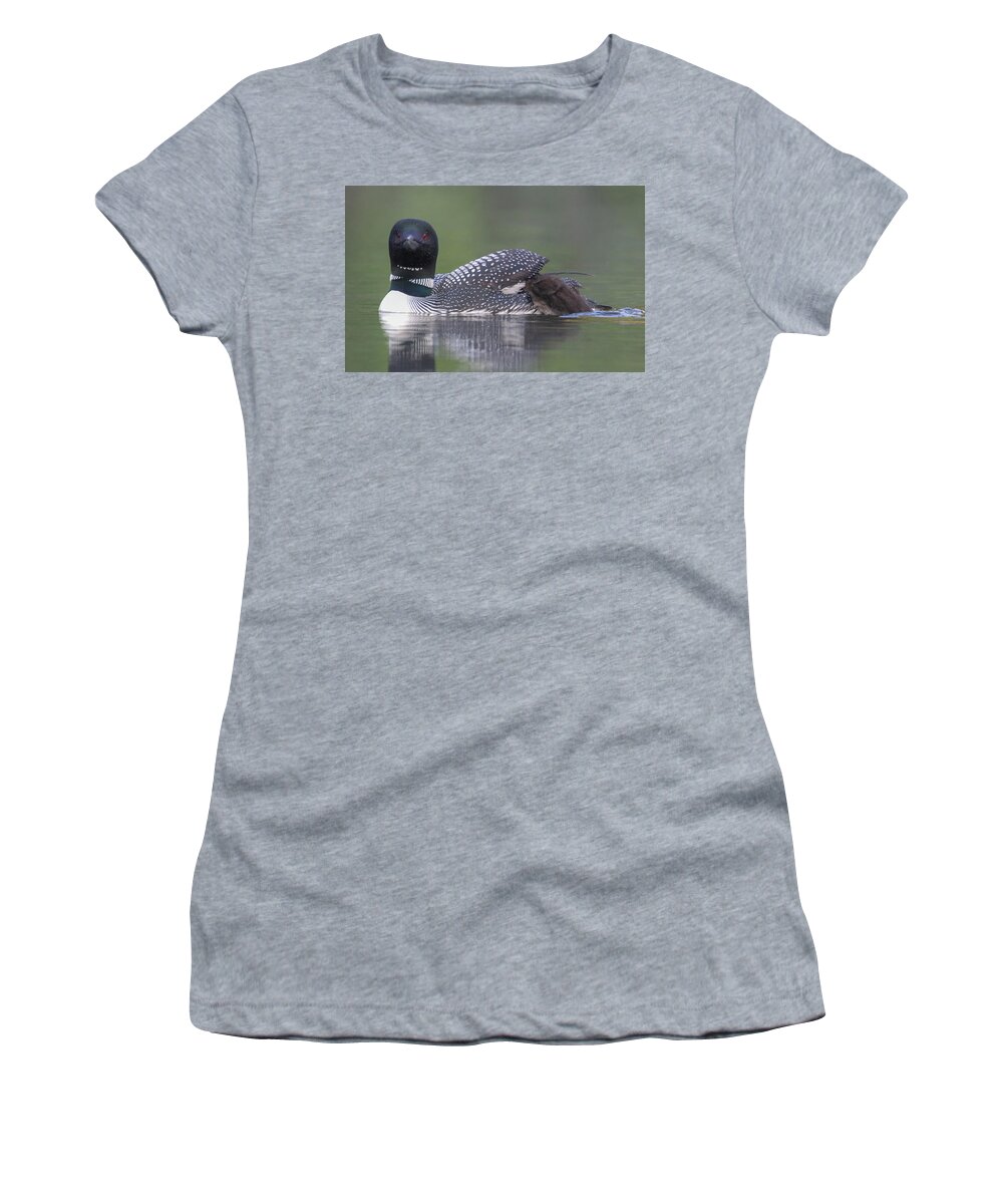 Loon Women's T-Shirt featuring the photograph I want up by Brook Burling