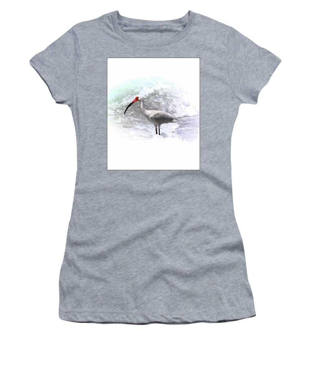 Ibis Surf Women's T-Shirt featuring the photograph Ibis Surf by Sheri McLeroy