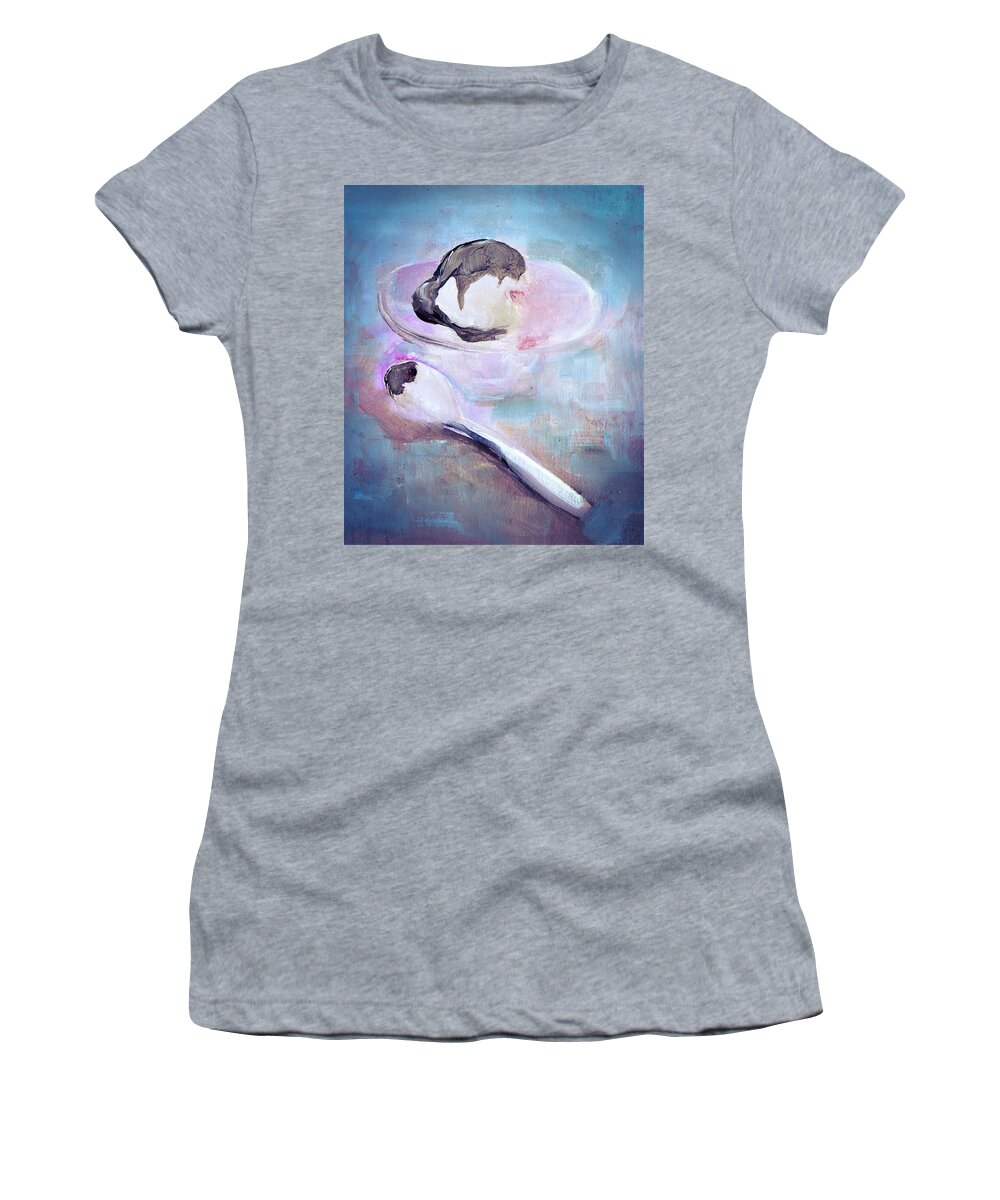 Ice Women's T-Shirt featuring the digital art Ice Cream Social Painting by Lisa Kaiser