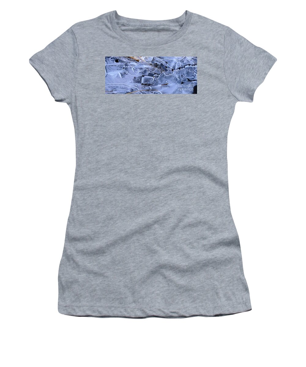 Ice Women's T-Shirt featuring the photograph Ice Crystal Art by Michele Penner