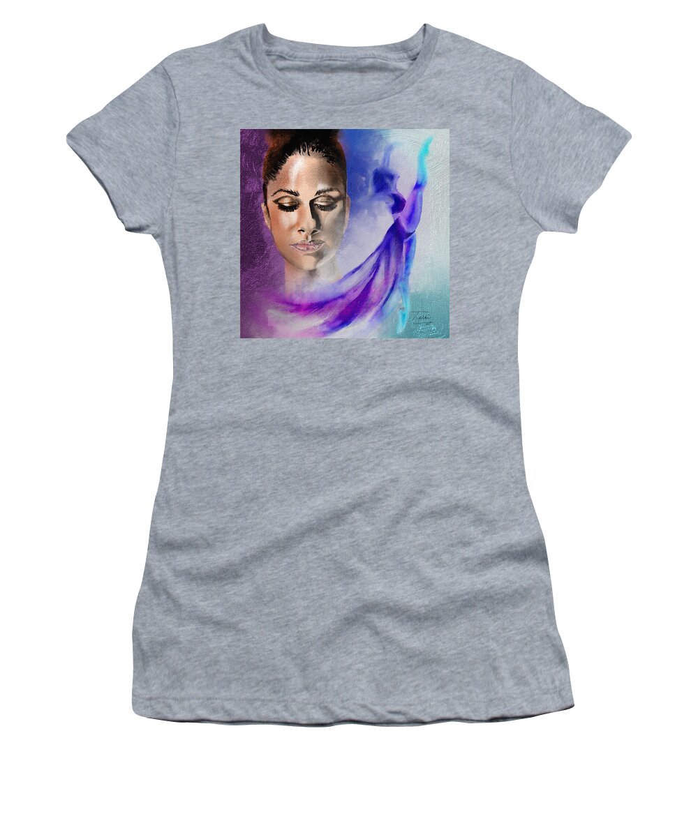 Misty Women's T-Shirt featuring the drawing Ice Queen by Terri Meredith