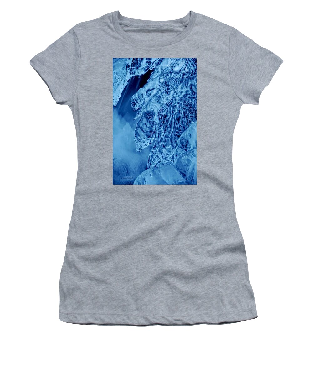 Ice Women's T-Shirt featuring the photograph Icy Fingers by Donna Blackhall