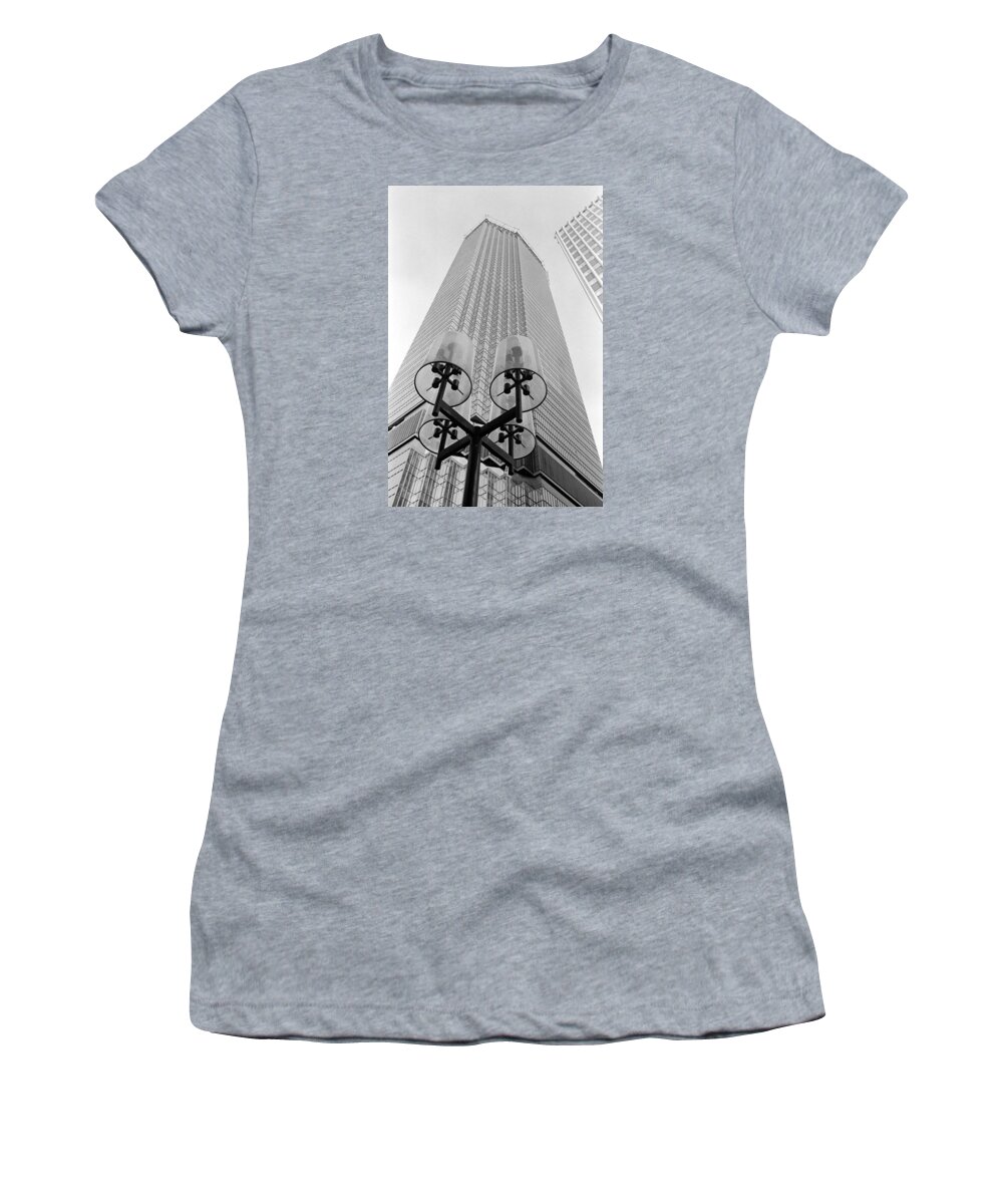 Book Work Women's T-Shirt featuring the photograph IDS and Street Lights by Mike Evangelist