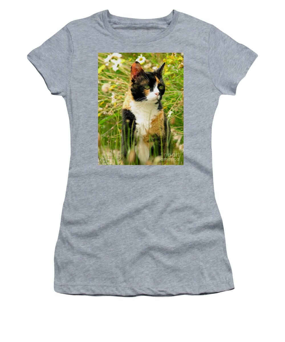 Cat Women's T-Shirt featuring the photograph In Her Element by Rory Siegel