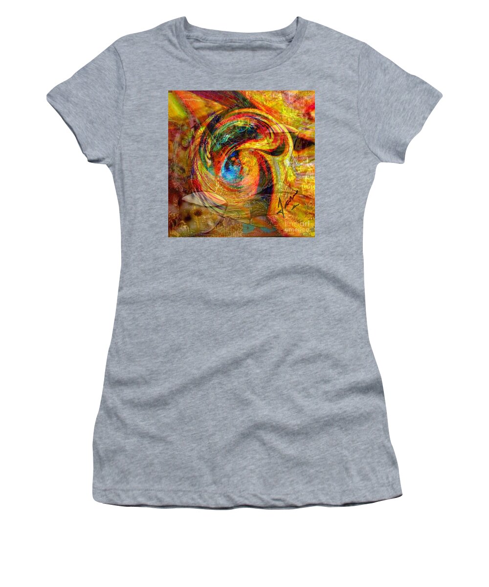  Women's T-Shirt featuring the mixed media In Position by Fania Simon