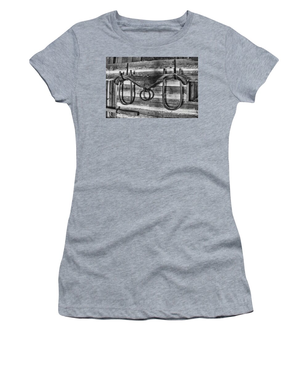 Barn Women's T-Shirt featuring the photograph In The Barn by Steven Parker