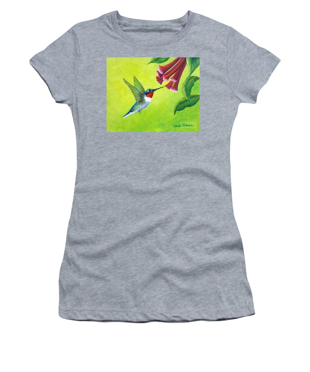 In Women's T-Shirt featuring the painting In the Blink of an Eye by Sarah Irland