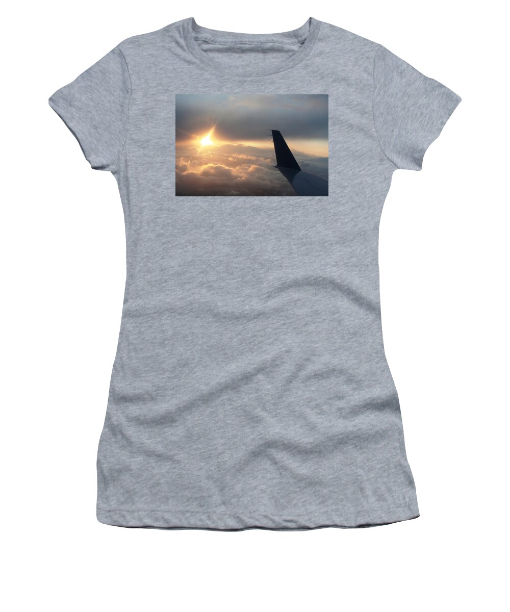 David S Reynolds Women's T-Shirt featuring the photograph In the Clouds by David S Reynolds