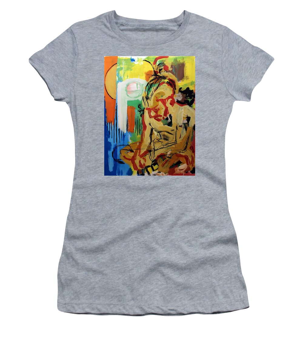 Abstract Women's T-Shirt featuring the painting In the Frequency by Aort Reed