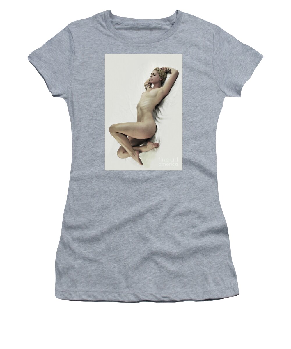 Artistic Photographs Women's T-Shirt featuring the photograph Inclined nude by Robert WK Clark