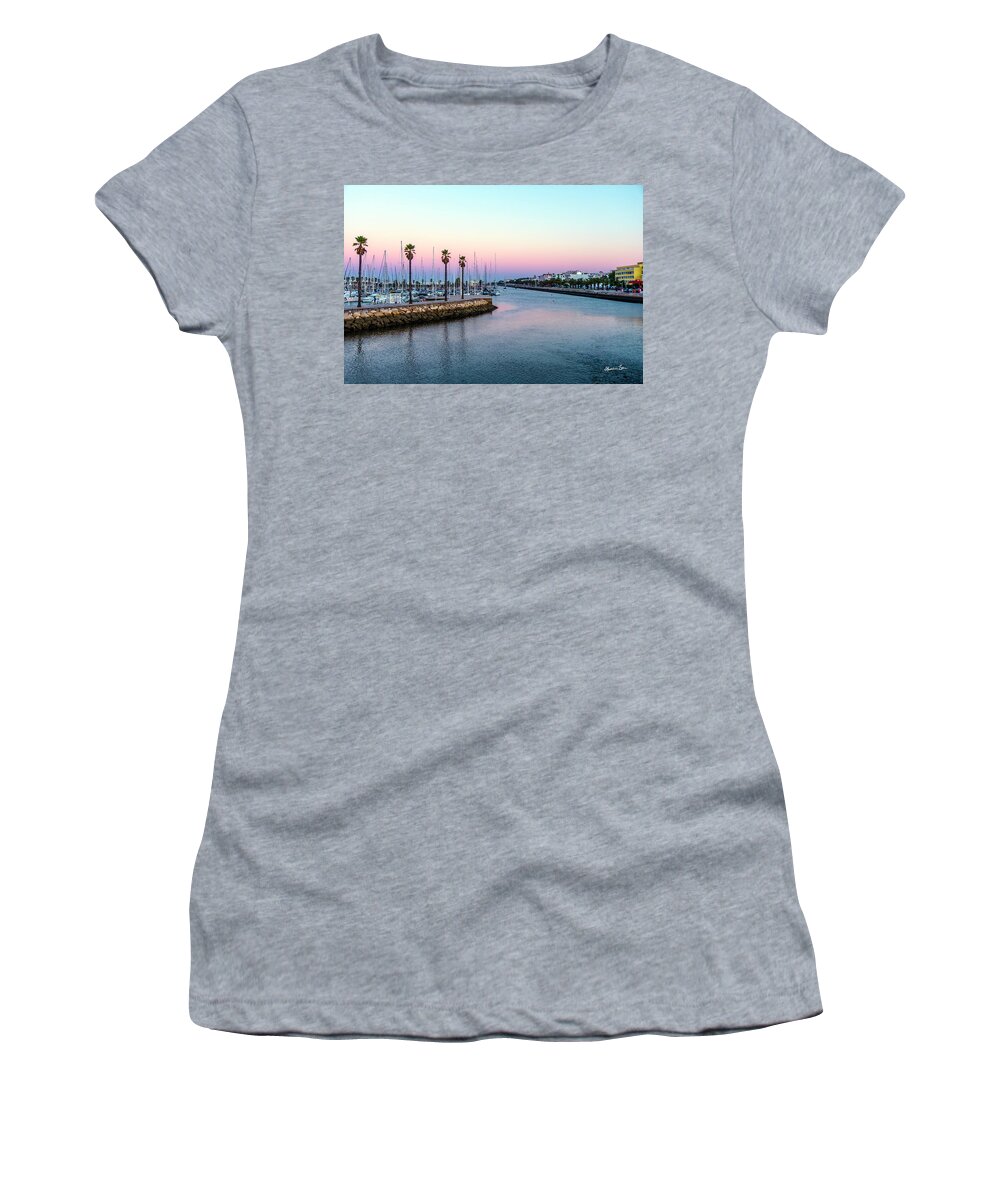 Portugal Women's T-Shirt featuring the photograph Inlet In Portugal by Madeline Ellis