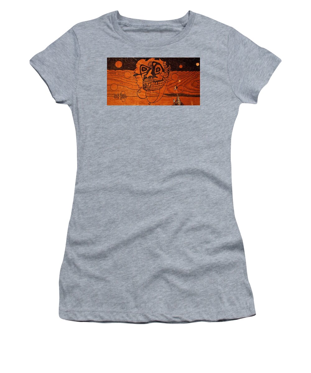 Abstract Women's T-Shirt featuring the drawing Inner Space by Jack Harries