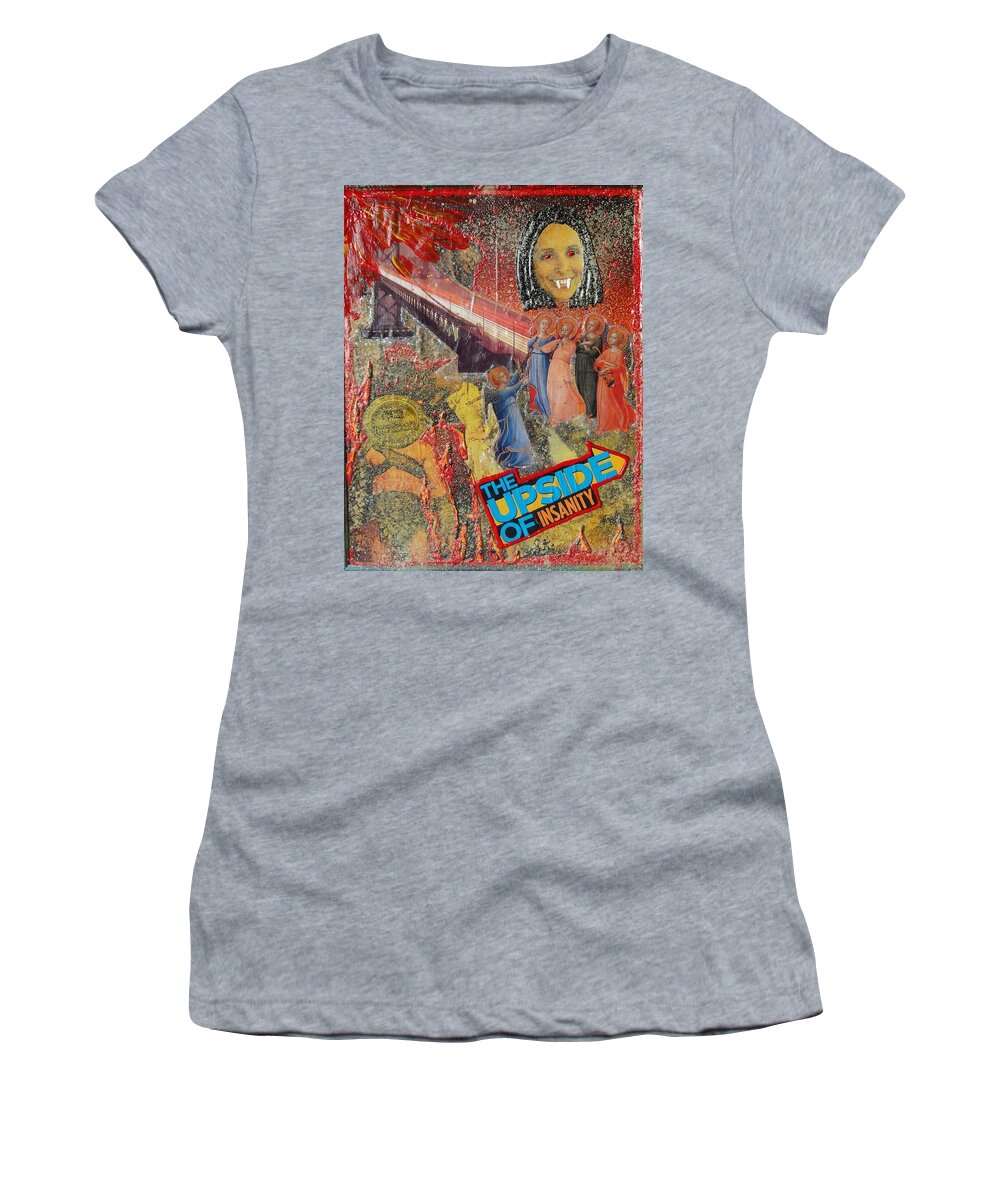 Angles Women's T-Shirt featuring the painting Insainity by Lisa Piper