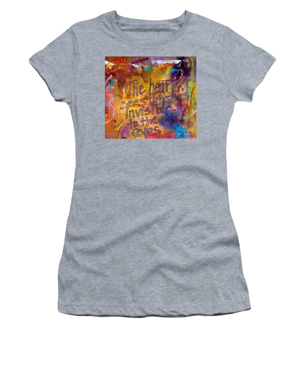 Greeting Cards Women's T-Shirt featuring the painting Inside Out by Angela L Walker