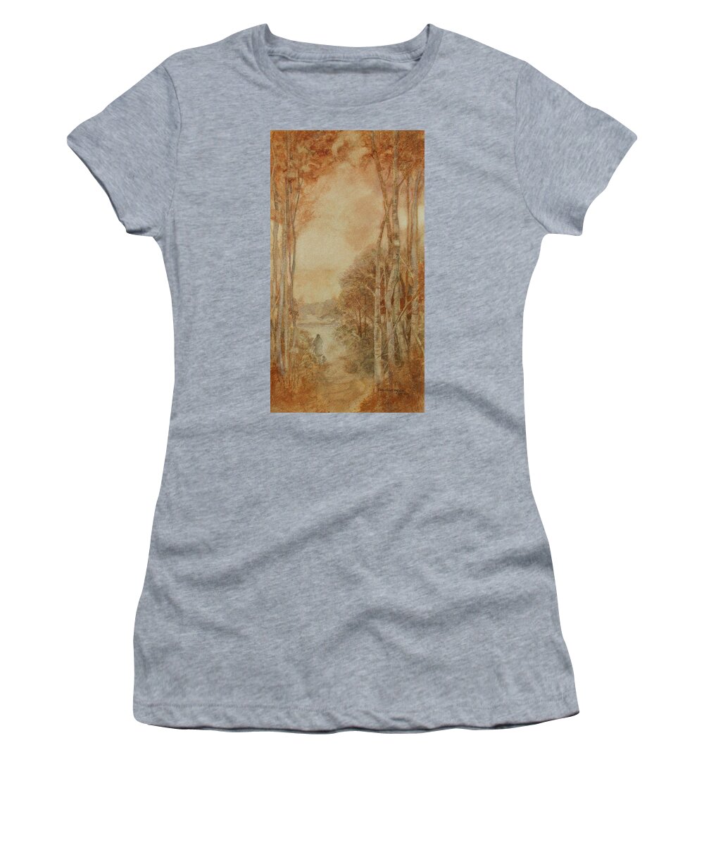 Traveler Women's T-Shirt featuring the painting Interior Landscape 8 by David Ladmore