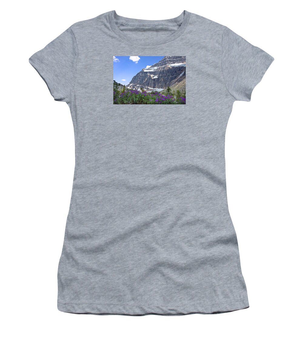 Interpretive Apps For The Canadian Rockies Women's T-Shirt featuring the photograph Interpretive Apps in the Canadian Rockies by Ken Barrett