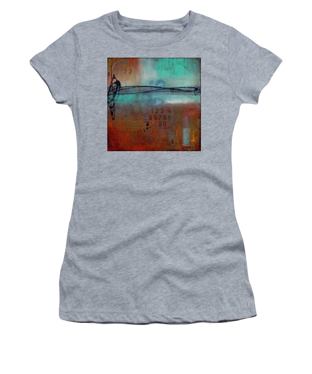 Acrylic Women's T-Shirt featuring the painting Into Retrospection by Brenda O'Quin