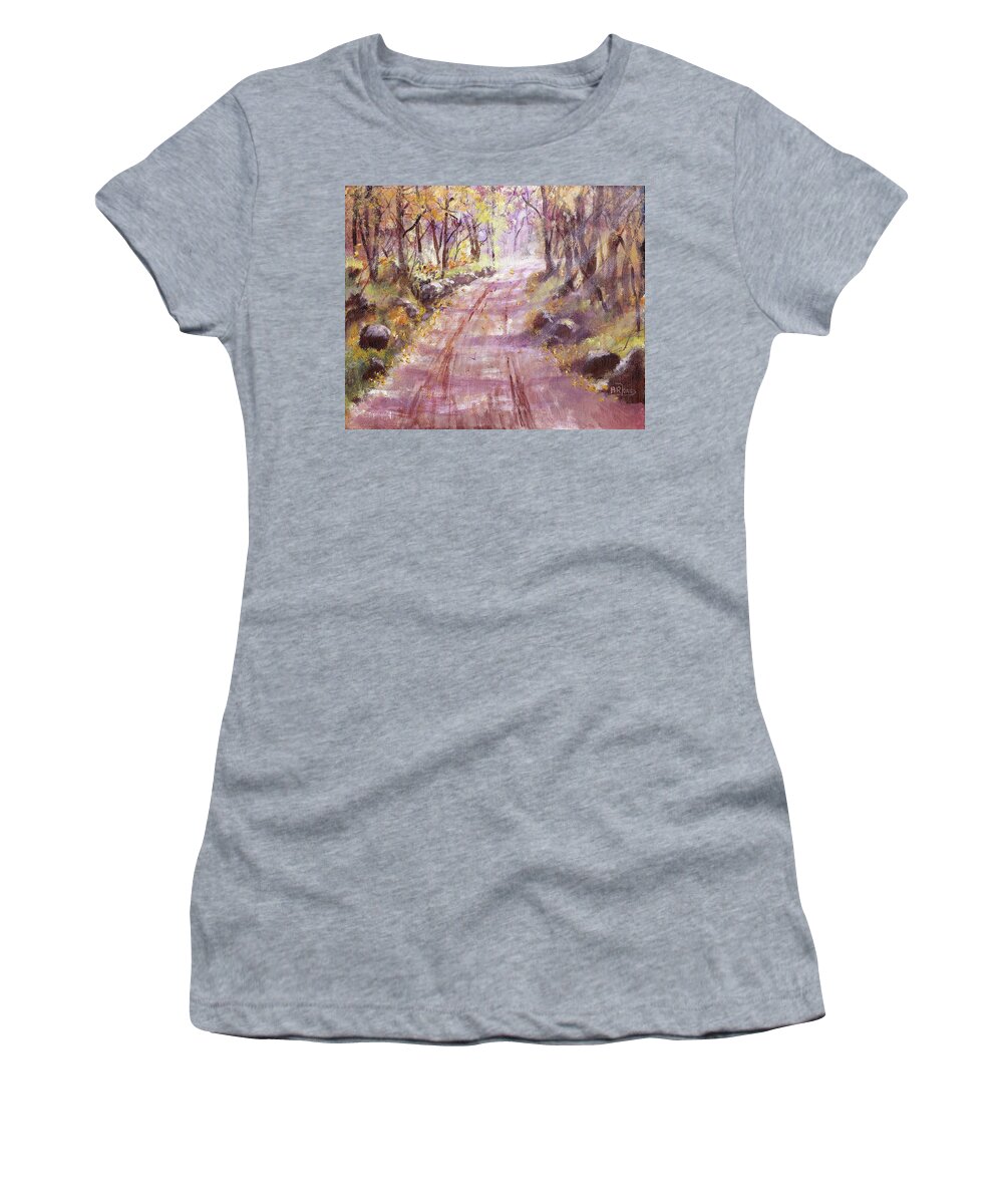 Acrylic Painting Women's T-Shirt featuring the painting Into the Light by Barry Jones